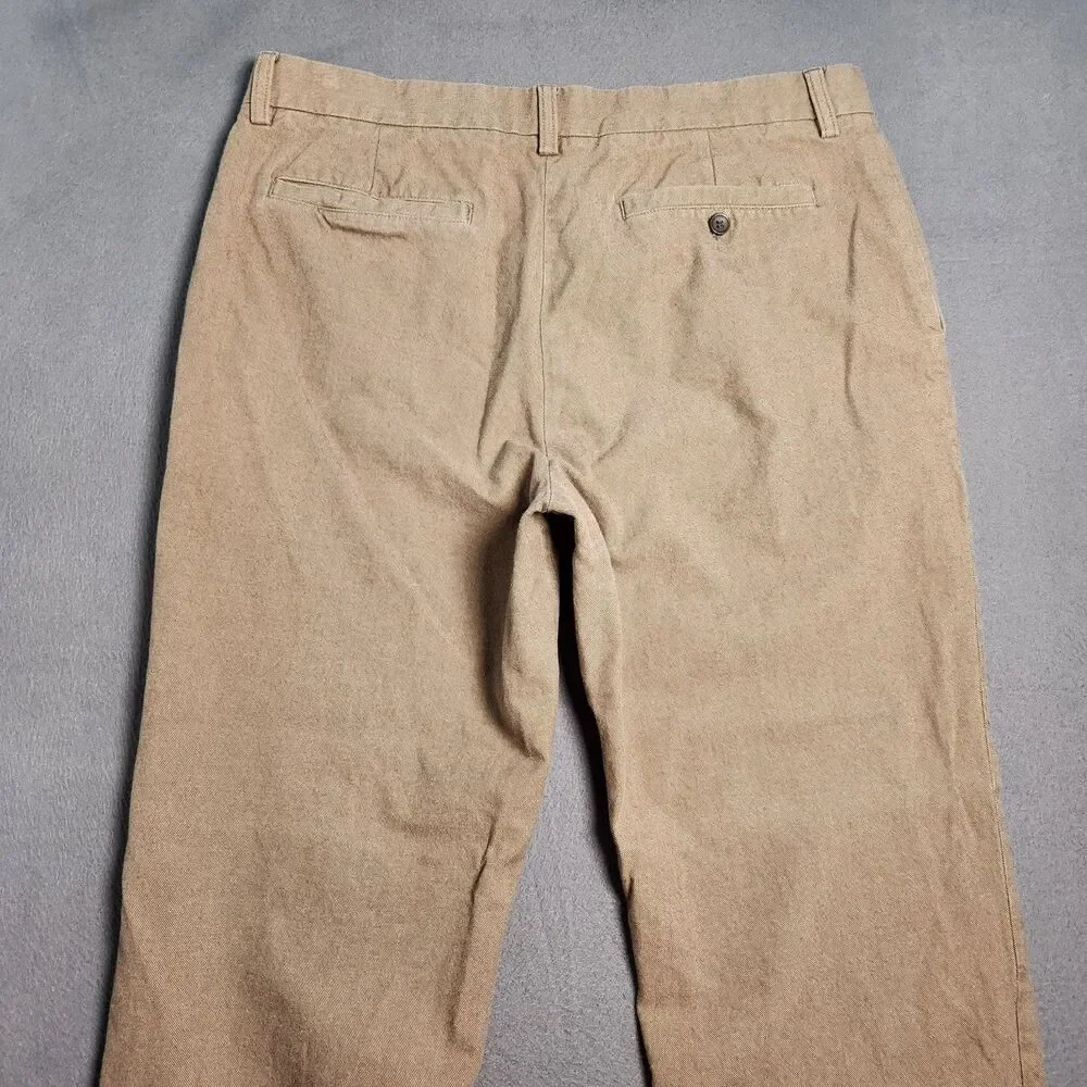 Banana Republic Chino Pants Men 36X30(28) Brown Gavin Straight Leg